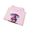 Halloween Sweatshirt | Happy Halloween Haunted House | Unisex Hooded Hoodie Sweatshirt