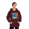 Chill Stitch – Peace & Love - Unisex Hooded Hoodie Sweatshirt – Embrace Your Vibe