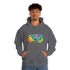 Chill Stitch – VW Tie-dye Van - Unisex Hooded Hoodie Sweatshirt – Embrace Your Vibe