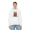 Halloween Sweatshirt | Happy Halloween Scary Pumpkin | Unisex Hooded Hoodie Sweatshirt