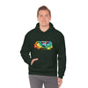 Chill Stitch – VW Tie-dye Van - Unisex Hooded Hoodie Sweatshirt – Embrace Your Vibe