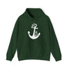 Floral Boat Anchor Boating Sweatshirt | Unisex Hooded Hoodie Sweatshirt