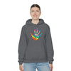 Chill Stitch –Tie-dye Peace Hand - Unisex Hooded Hoodie Sweatshirt – Embrace Your Vibe