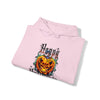 Halloween Sweatshirt | Happy Halloween Scary Pumpkin | Unisex Hooded Hoodie Sweatshirt