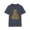 Mona Lisa France | Unisex Soft Style Tee T-Shirt | Calligram Word Design