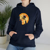 Pizza Moon Bike Ride Sweatshirt | Abstract Unisex Hooded Hoodie Sweatshirt