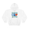 Chill Stitch – Peace & Love - Unisex Hooded Hoodie Sweatshirt – Embrace Your Vibe