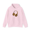Headphone Donut Foodie Sweatshirt | Abstract Unisex Hooded Hoodie Sweatshirt