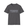 Tennis Shirt | Sporting Athlete Silhouettes | Unisex Soft Style T-Shirt