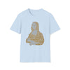 Mona Lisa France | Unisex Soft Style Tee T-Shirt | Calligram Word Design