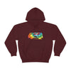 Chill Stitch – VW Tie-dye Van - Unisex Hooded Hoodie Sweatshirt – Embrace Your Vibe