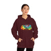 Chill Stitch – VW Tie-dye Van - Unisex Hooded Hoodie Sweatshirt – Embrace Your Vibe