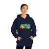 Chill Stitch – VW Tie-dye Van - Unisex Hooded Hoodie Sweatshirt – Embrace Your Vibe