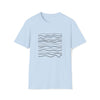 Abstract Wavy Squiggly Lines Shapes V16 | Unisex Soft Style Tee T-Shirt | Embrace Your Vibe