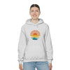 Chill Stitch – Retro Sunset Rays On Water - Unisex Hooded Hoodie Sweatshirt – Embrace Your Vibe