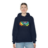 Chill Stitch – VW Tie-dye Van - Unisex Hooded Hoodie Sweatshirt – Embrace Your Vibe