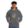 Chill Stitch –Tie-dye Peace Hand - Unisex Hooded Hoodie Sweatshirt – Embrace Your Vibe