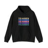 Teacher Life Sweatshirt | Teaching Teacher Repeat | Unisex Hooded Hoodie Sweatshirt