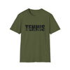 Tennis Shirt | Sporting Athlete Silhouettes | Unisex Soft Style T-Shirt