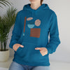 Abstract Shapes V11 Flower Pot Sun Rain | Abstract | Minimalist | Modern | Unisex Hooded Hoodie Sweatshirt | Embrace Your Vibe