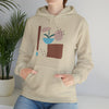 Abstract Shapes V11 Flower Pot Sun Rain | Abstract | Minimalist | Modern | Unisex Hooded Hoodie Sweatshirt | Embrace Your Vibe