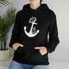 Floral Boat Anchor Boating Sweatshirt | Unisex Hooded Hoodie Sweatshirt