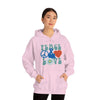 Chill Stitch – Peace & Love - Unisex Hooded Hoodie Sweatshirt – Embrace Your Vibe