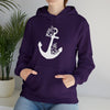 Floral Boat Anchor Boating Sweatshirt | Unisex Hooded Hoodie Sweatshirt