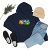 Chill Stitch – VW Tie-dye Van - Unisex Hooded Hoodie Sweatshirt – Embrace Your Vibe