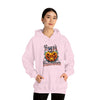 Halloween Sweatshirt | Happy Halloween Scary Pumpkin | Unisex Hooded Hoodie Sweatshirt