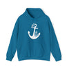 Floral Boat Anchor Boating Sweatshirt | Unisex Hooded Hoodie Sweatshirt