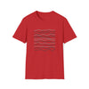 Abstract Wavy Squiggly Lines Shapes V16 | Unisex Soft Style Tee T-Shirt | Embrace Your Vibe