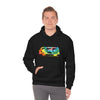Chill Stitch – VW Tie-dye Van - Unisex Hooded Hoodie Sweatshirt – Embrace Your Vibe