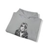 Kurt Cobain | Unisex Hooded Hoodie Sweatshirt | Embrace Your Vibe | Calligram Word Design