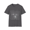 Abstract Shapes V24 Interspace Line Squares | Unisex Soft Style Tee T-Shirt | Embrace Your Vibe