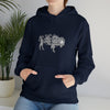 Abstract Hoodie | Wild Bison Buffalo Nature | Abstract Unisex Hooded Hoodie Sweatshirt Boho