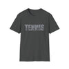 Tennis Shirt | Sporting Athlete Silhouettes | Unisex Soft Style T-Shirt