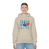 Chill Stitch – Peace & Love - Unisex Hooded Hoodie Sweatshirt – Embrace Your Vibe