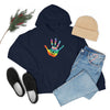 Chill Stitch –Tie-dye Peace Hand - Unisex Hooded Hoodie Sweatshirt – Embrace Your Vibe