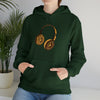 Headphone Donut Foodie Sweatshirt | Abstract Unisex Hooded Hoodie Sweatshirt