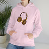 Headphone Donut Foodie Sweatshirt | Abstract Unisex Hooded Hoodie Sweatshirt