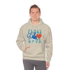 Chill Stitch – Peace & Love - Unisex Hooded Hoodie Sweatshirt – Embrace Your Vibe