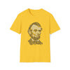 Abraham Lincoln | Unisex Soft Style Tee T-Shirt | Embrace Your Vibe | Calligram Word Design