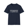 Tennis Shirt | Sporting Athlete Silhouettes | Unisex Soft Style T-Shirt