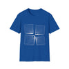Abstract Shapes V24 Interspace Line Squares | Unisex Soft Style Tee T-Shirt | Embrace Your Vibe