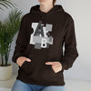 Abstract Shapes V8 Block Letters | Abstract | Minimalist | Modern Unisex Hooded Hoodie Sweatshirt | Embrace Your Vibe
