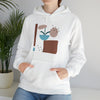 Abstract Shapes V11 Flower Pot Sun Rain | Abstract | Minimalist | Modern | Unisex Hooded Hoodie Sweatshirt | Embrace Your Vibe