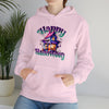 Halloween Sweatshirt | Happy Halloween Haunted House | Unisex Hooded Hoodie Sweatshirt