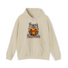 Halloween Sweatshirt | Happy Halloween Scary Pumpkin | Unisex Hooded Hoodie Sweatshirt