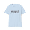 Tennis Shirt | Sporting Athlete Silhouettes | Unisex Soft Style T-Shirt